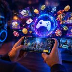 Online Gaming Authority | Person gaming on mobile device.