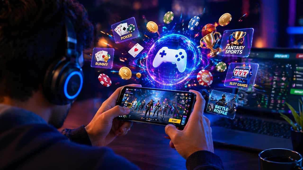 Online Gaming Authority | Person gaming on mobile device.