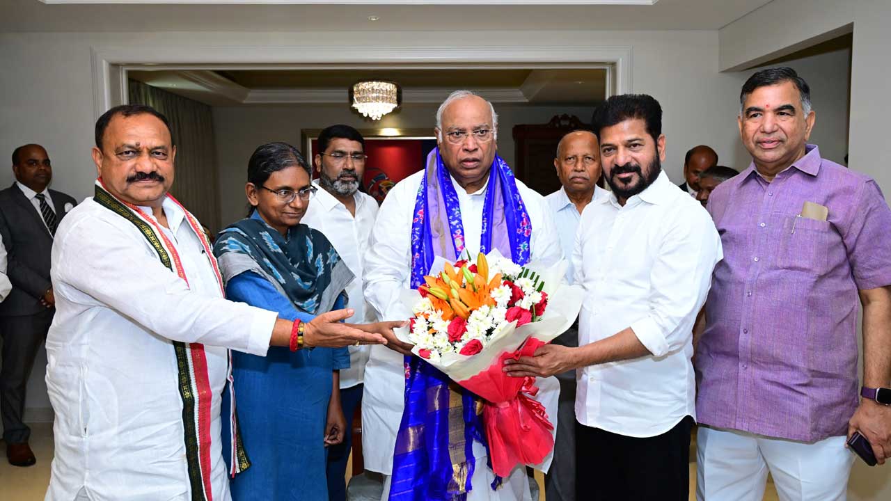 Kharge Hyderabad Visit