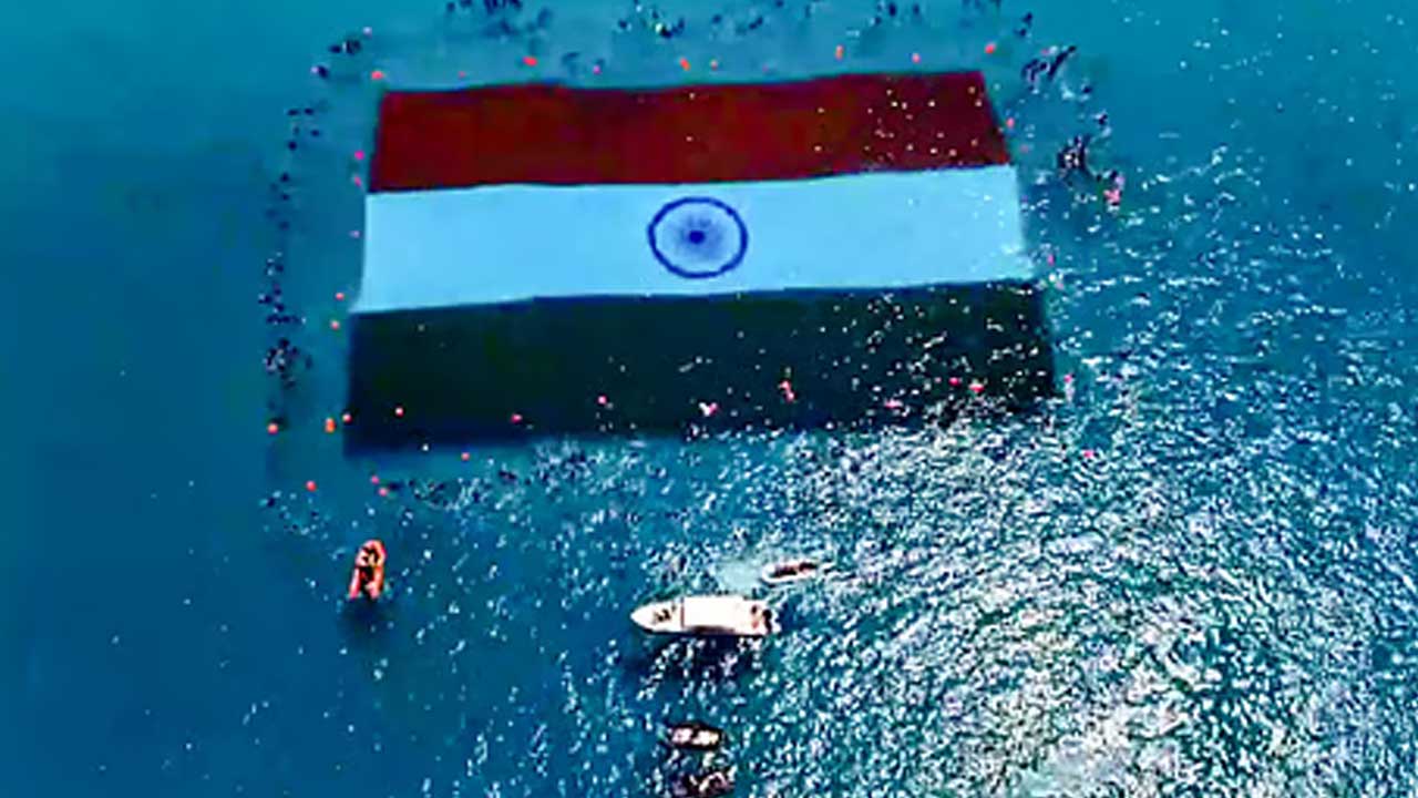 Underwater National Flag