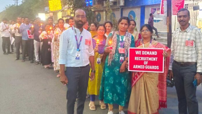 SBI Employees Candle Rally |