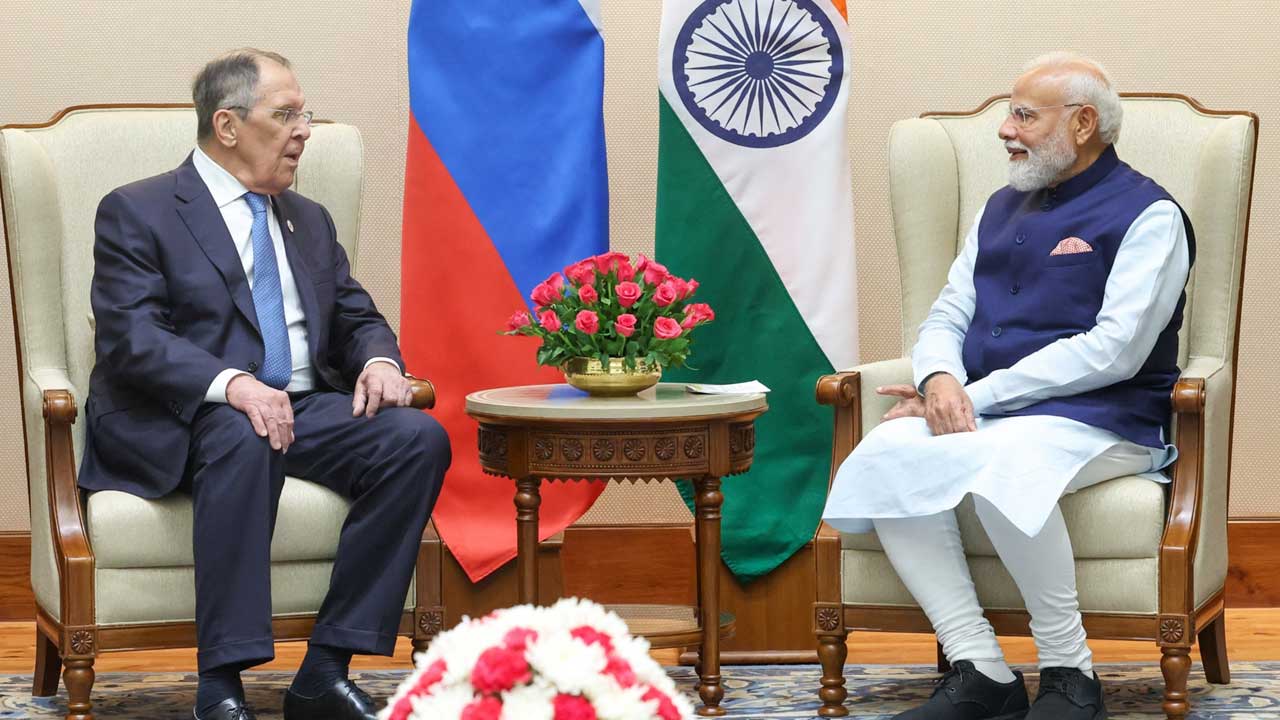 Modi Lavrov Meeting