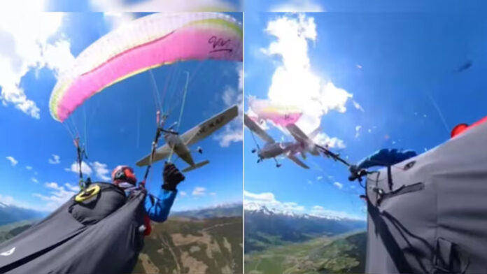 Paragliding Plane Collision