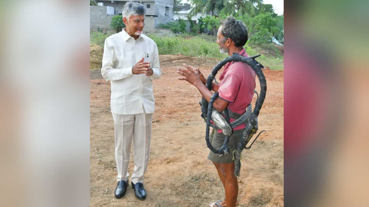 Chandrababu Drinks Toddy