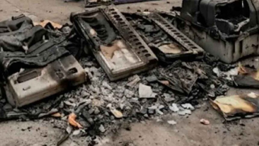 West Bengal EVM Fire