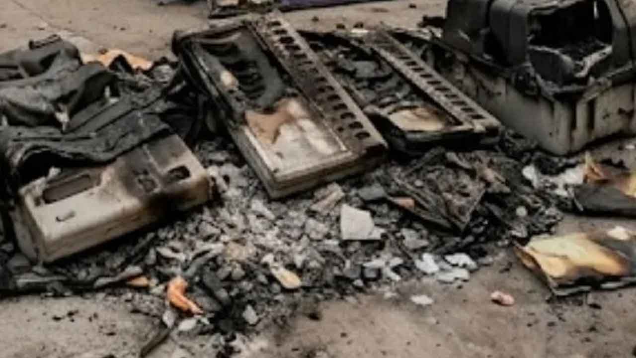 West Bengal EVM Fire