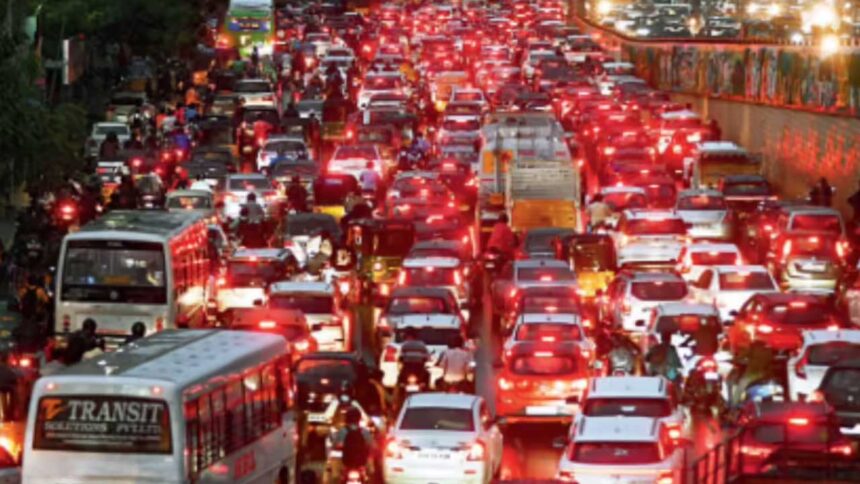 Hyderabad traffic jam