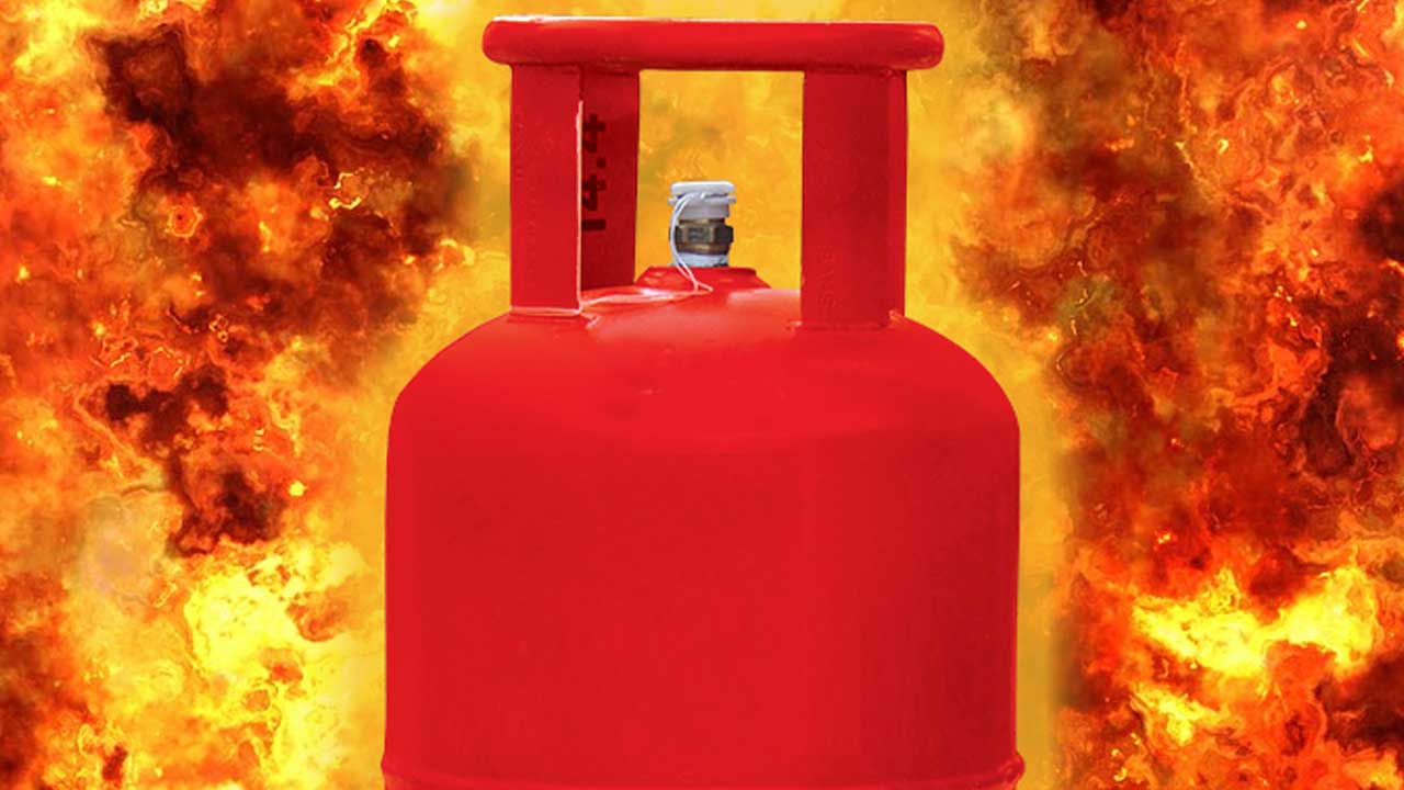 Cylinder Blast Fire