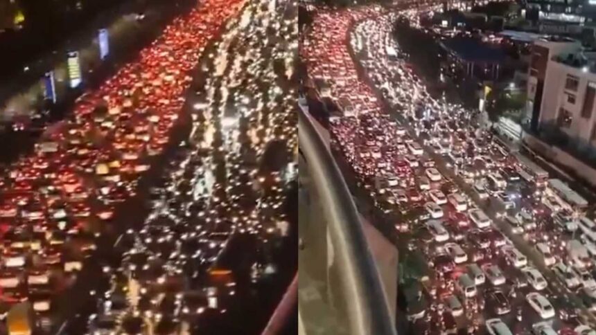 Hyderabad Rain Traffic