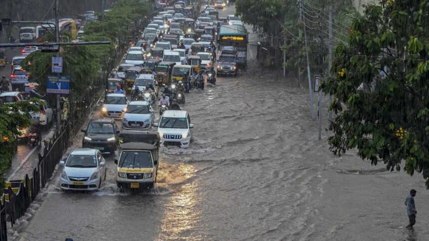 Hyderabad Rain Traffic