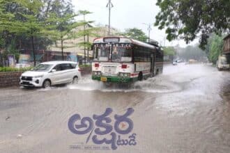 Nizamabad Waterlogged Roads |