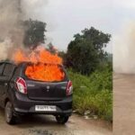 Bourampet Car Fire