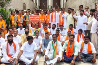 BJP Corporators Protest