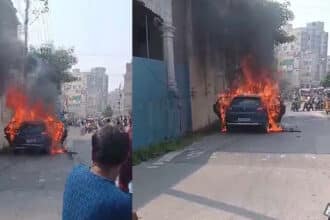 Guntur Car Fire