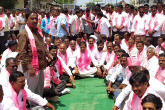 BRS Protest Against Congress |