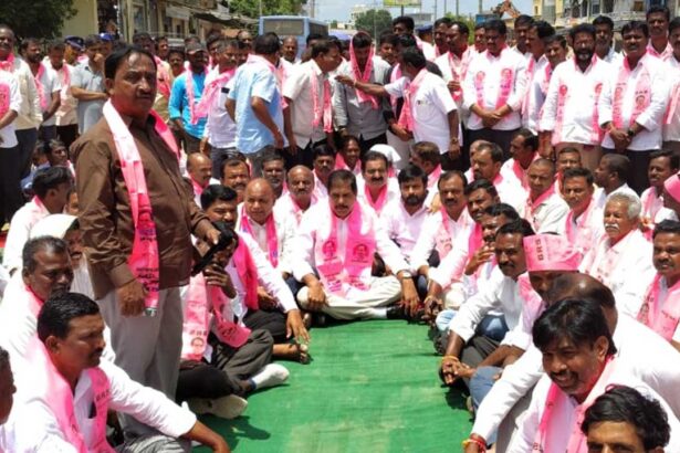 BRS Protest Against Congress |