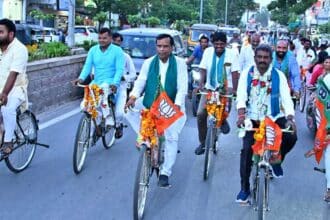 BJP Kisan Morcha Cycle Rally |