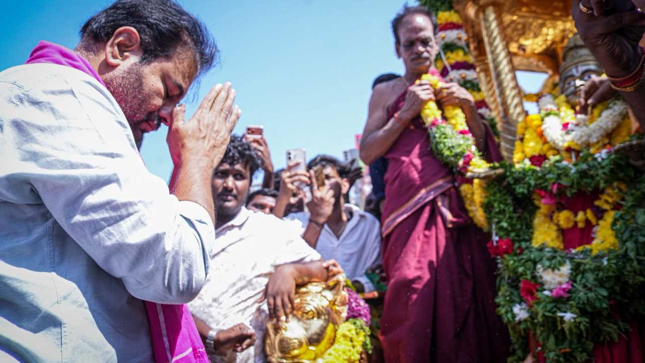 KTR Lingannapeta Temple Visit |